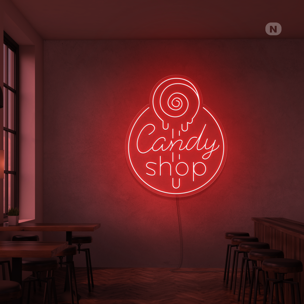 Cartel neon Candy Shop