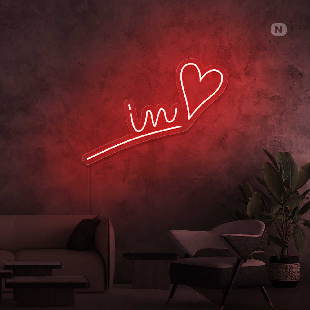 Cartel neon Enamorados