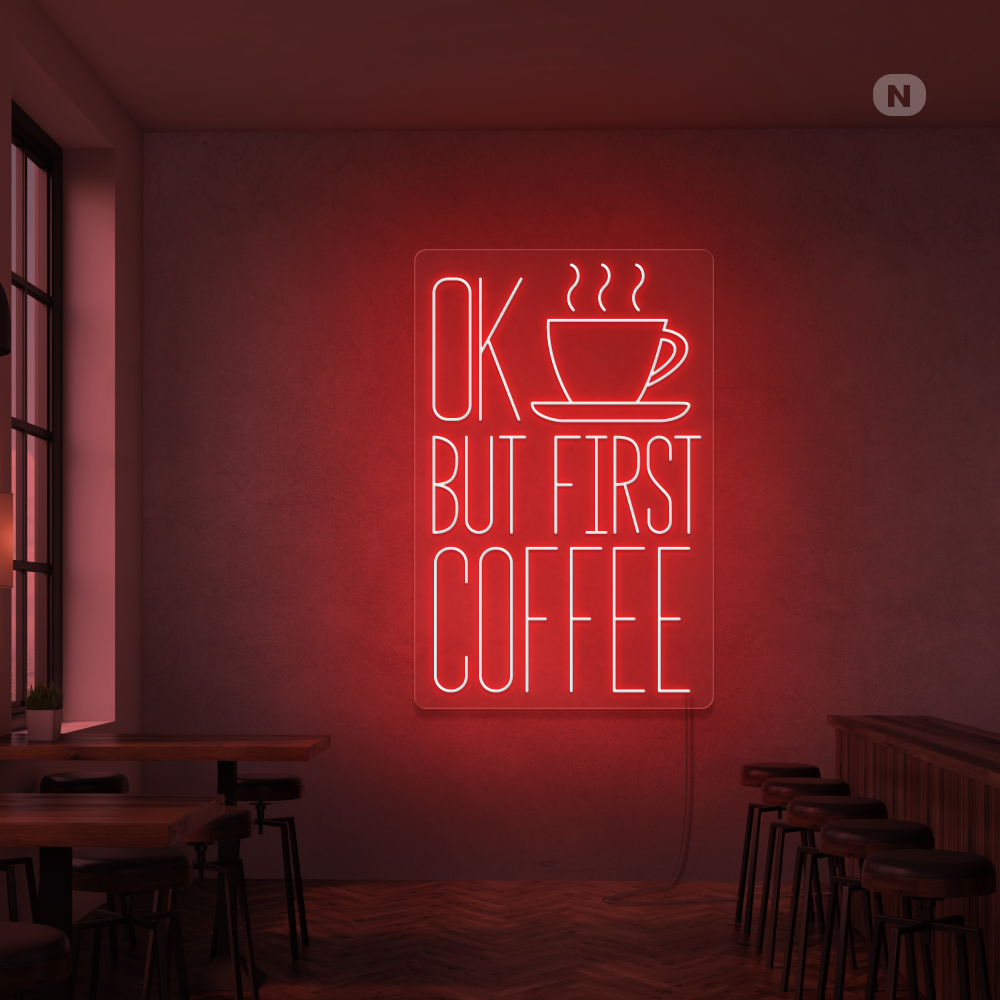 Cartel neon Café