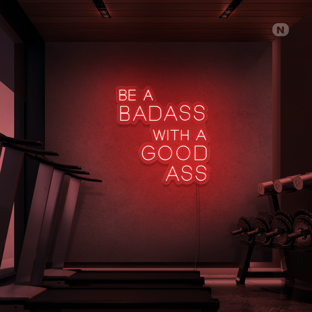 Cartel neon Gym Quote