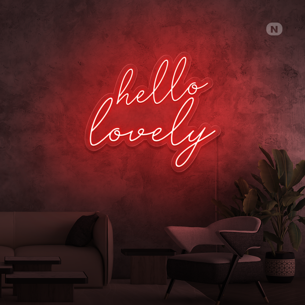 Cartel neon Hello Lovely
