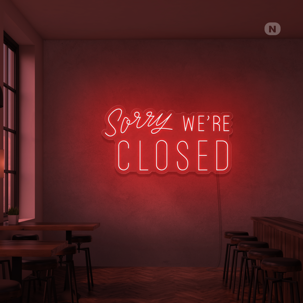 Cartel neon Closed