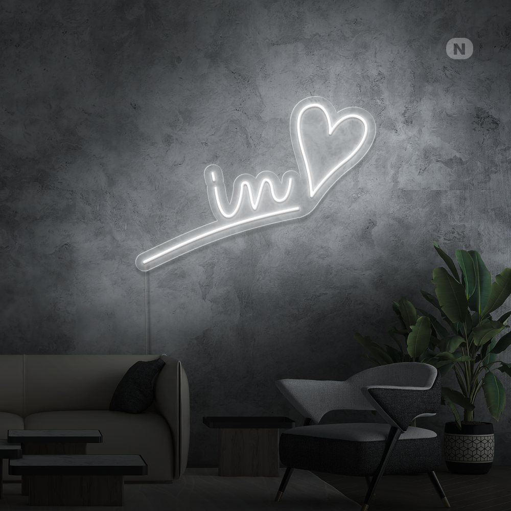 Cartel neon Enamorados