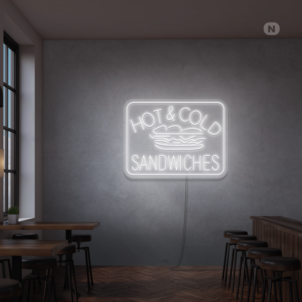 Cartel neon Hot & Cold Sandwiches