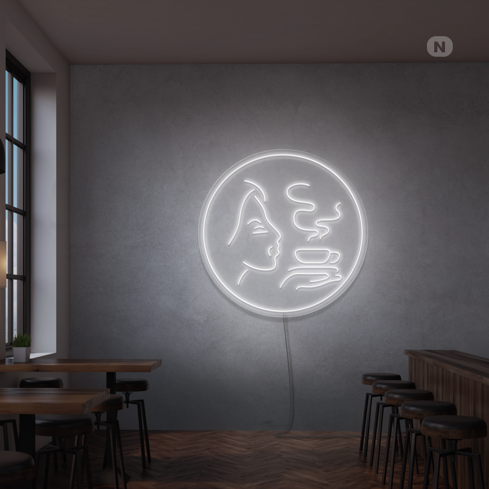Cartel neon Aroma de café