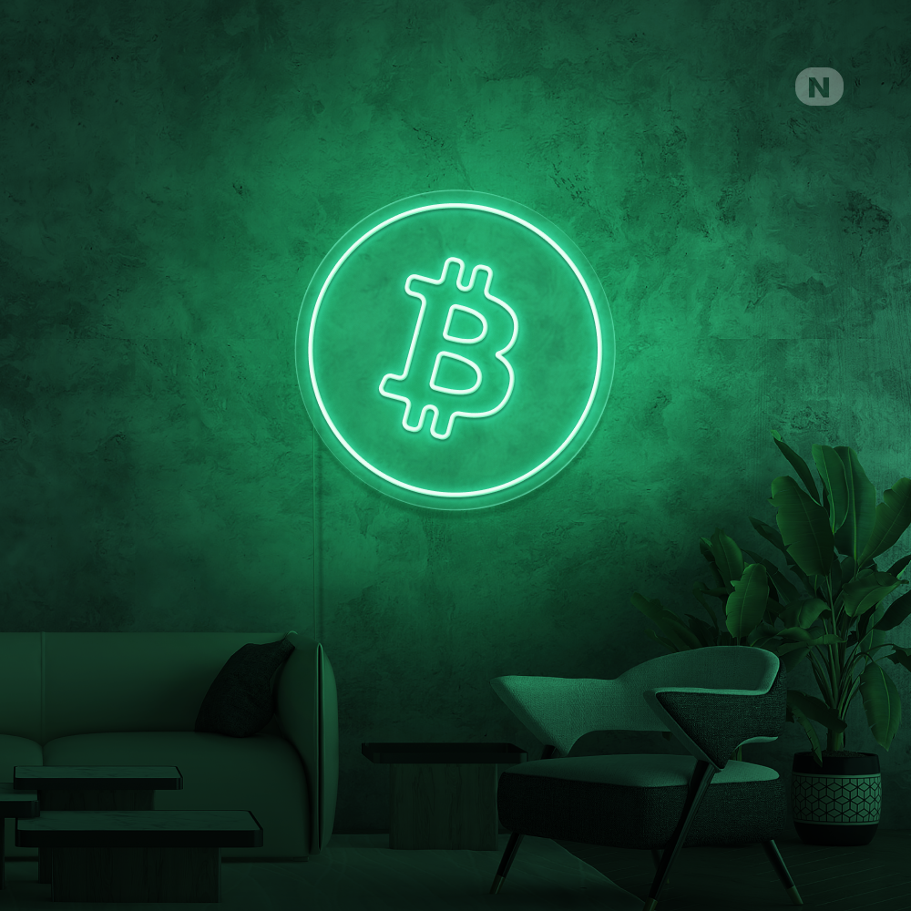 Cartel neon Bitcoin