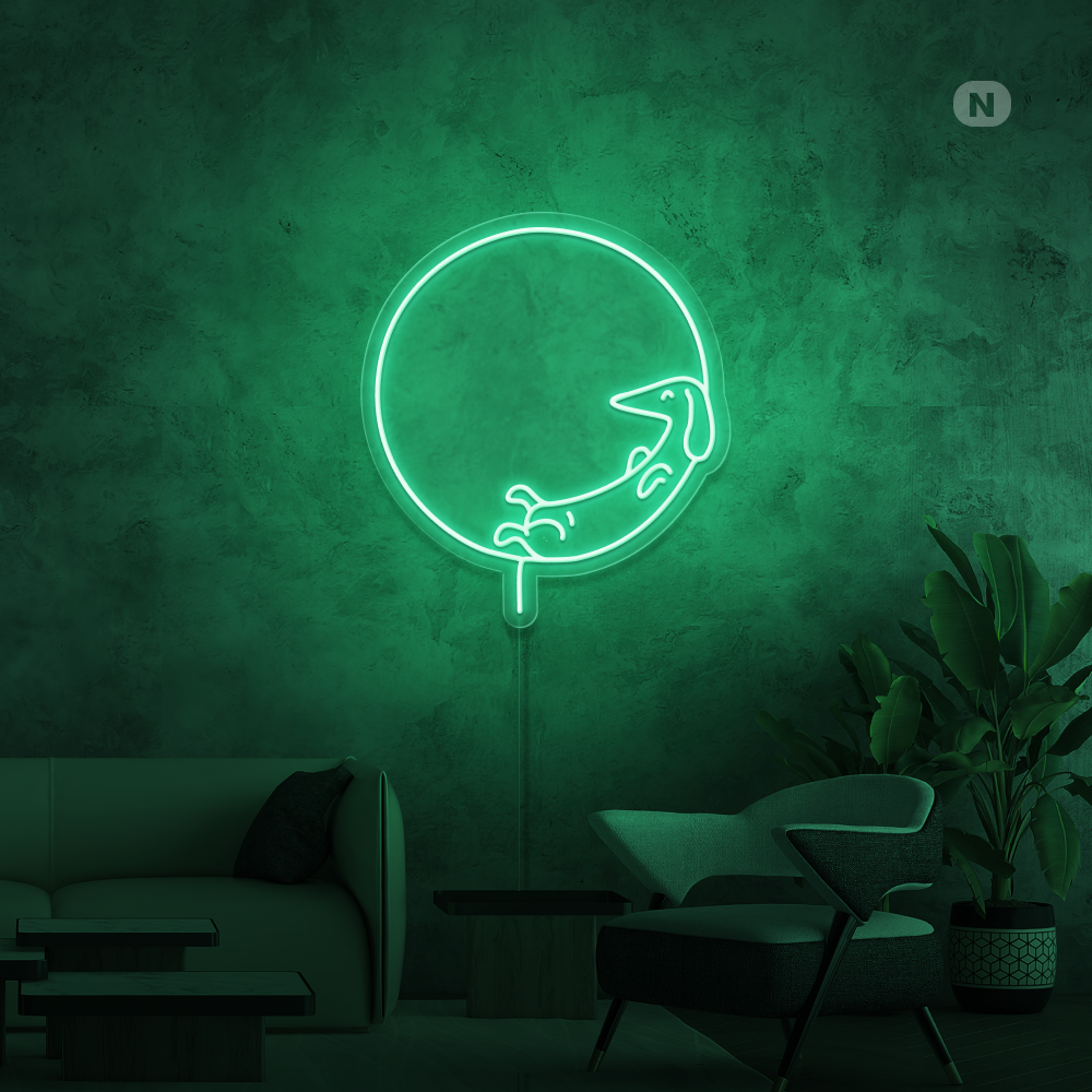 Cartel neon Perro dormilón