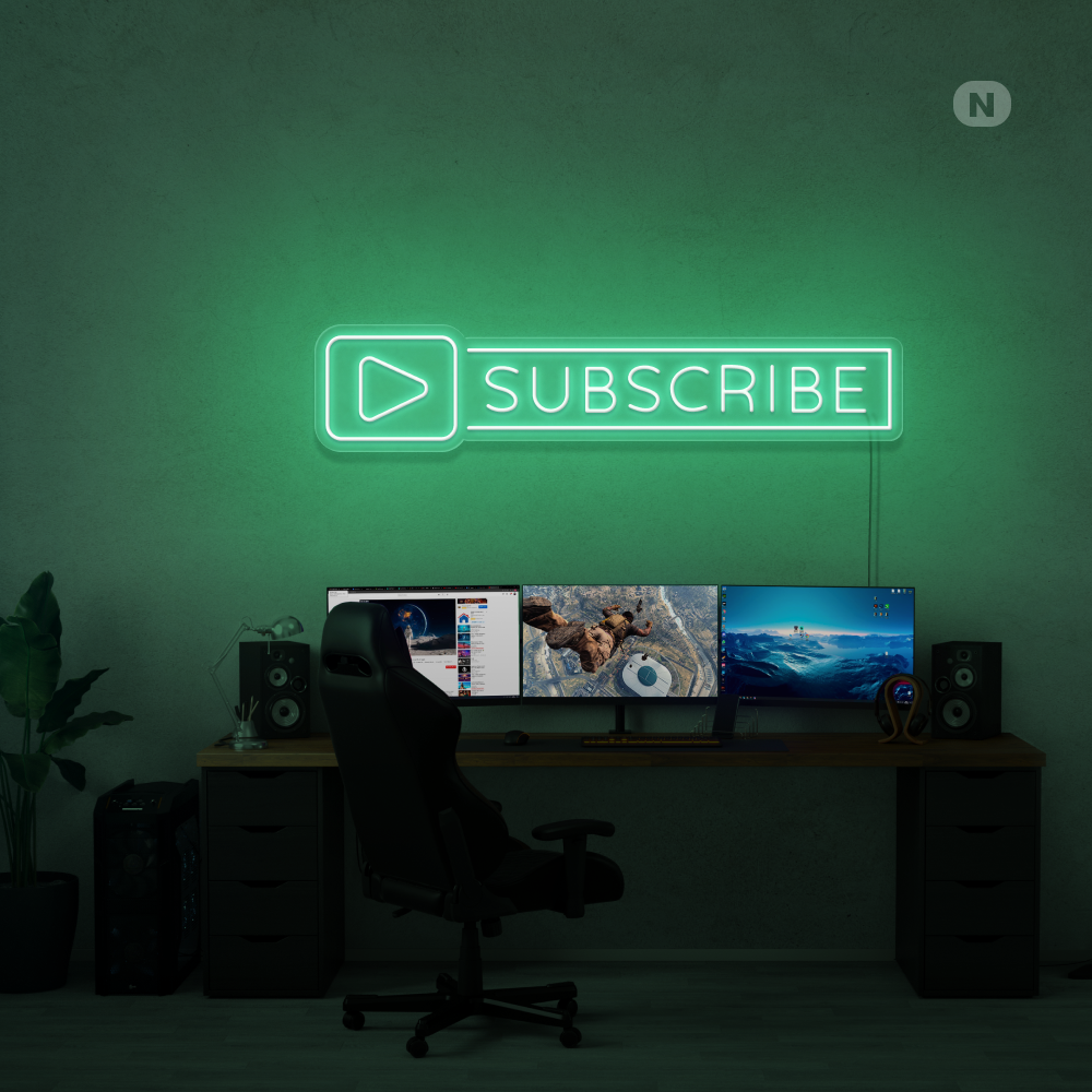 Cartel neon Subscribe
