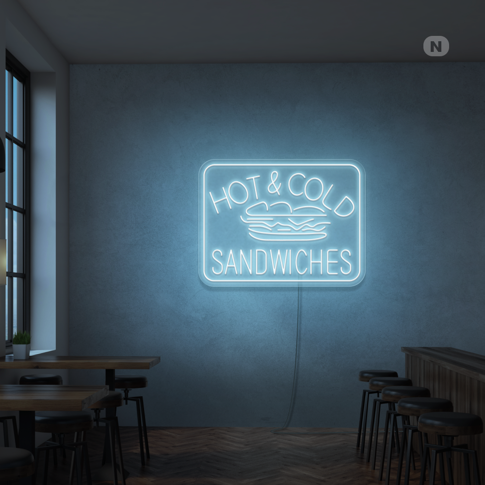 Cartel neon Hot & Cold Sandwiches