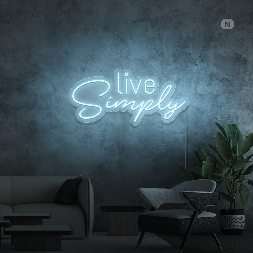 Cartel neon  Live Simply