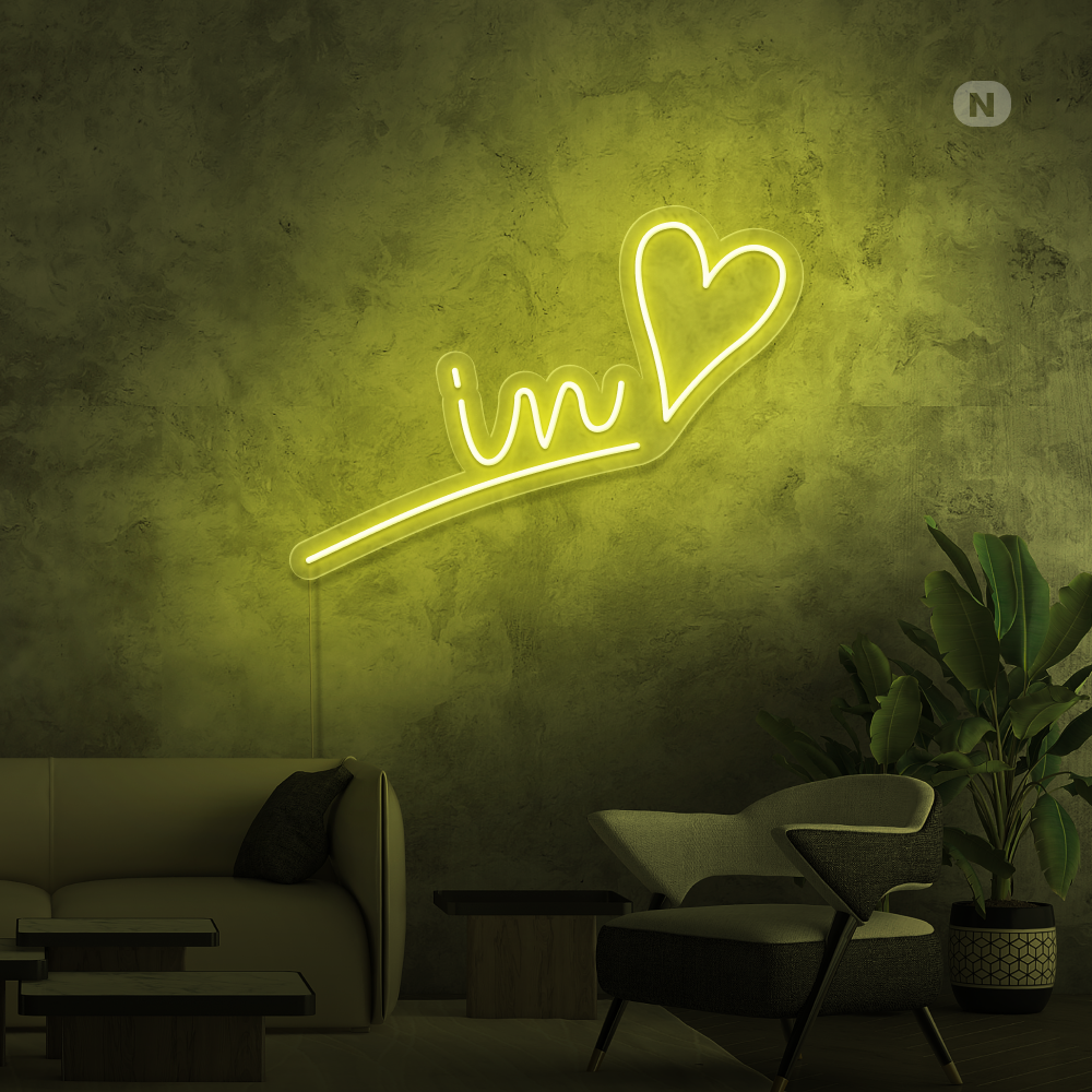 Cartel neon Enamorados