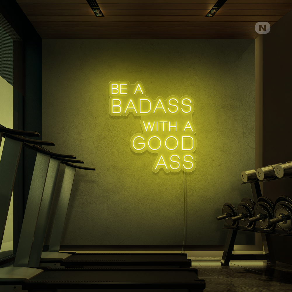 Cartel neon Gym Quote