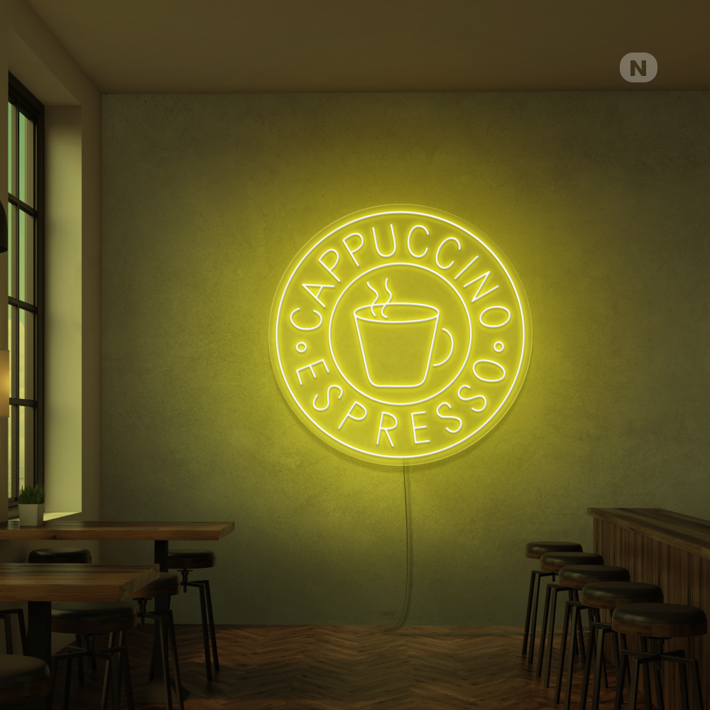 Cartel neon Cappucino Espresso