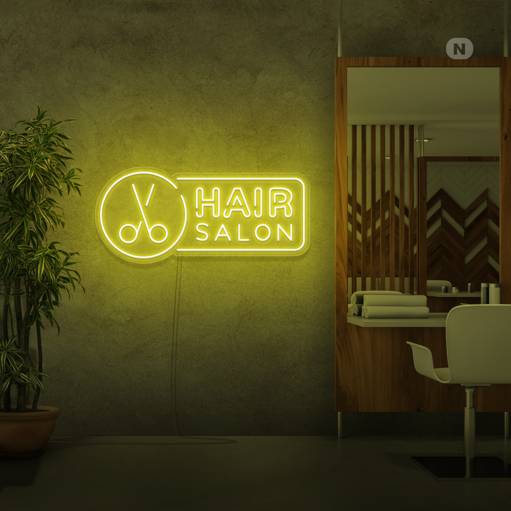 Cartel neon Hair Salon