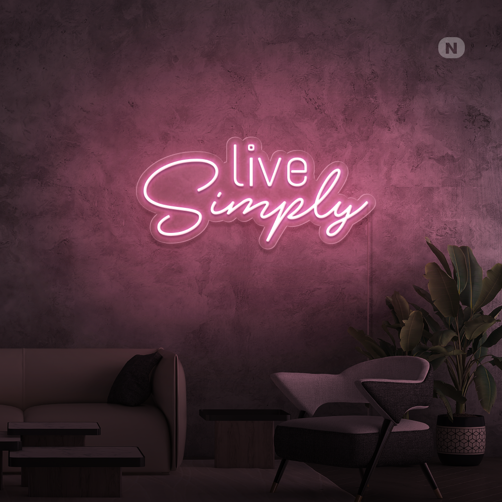 Cartel neon  Live Simply