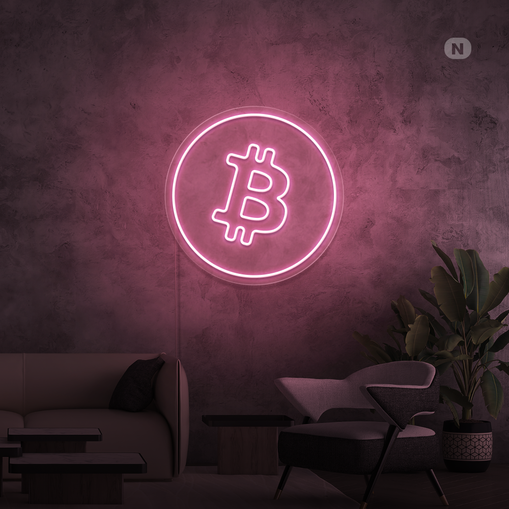 Cartel neon Bitcoin