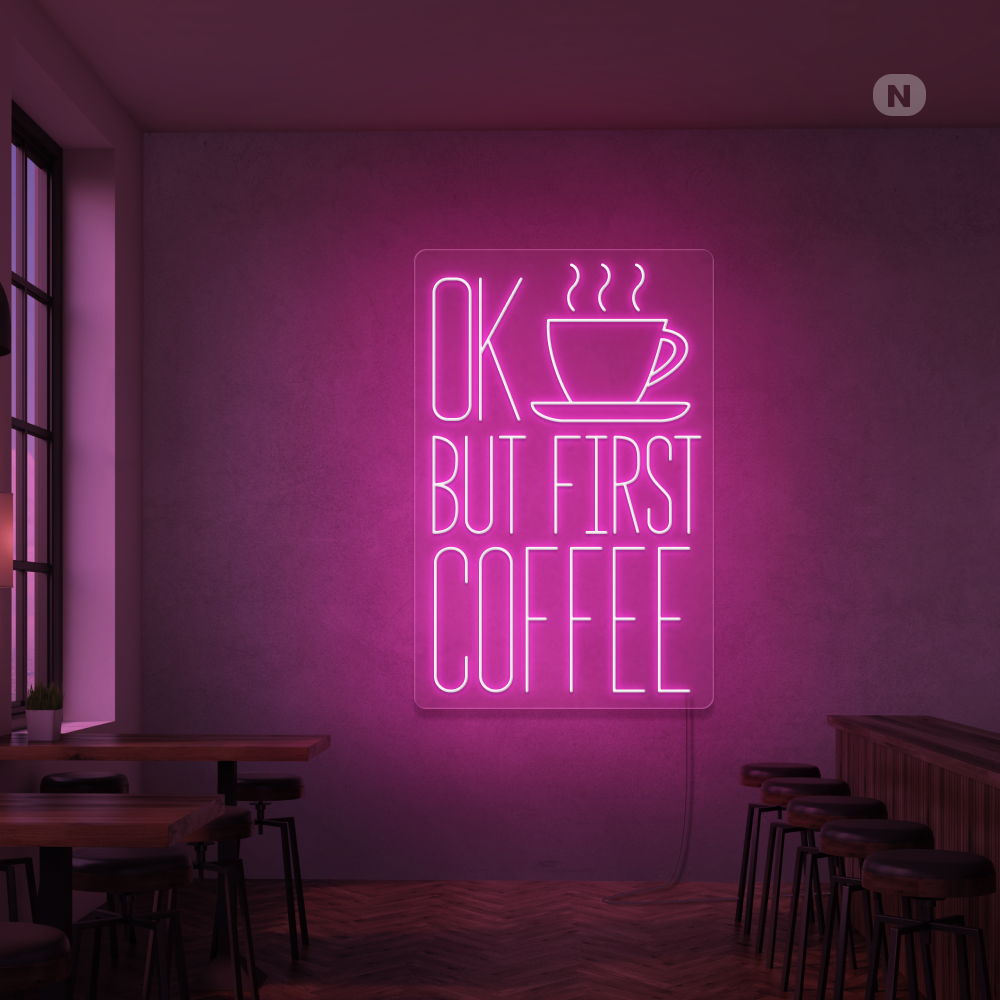 Cartel neon Café