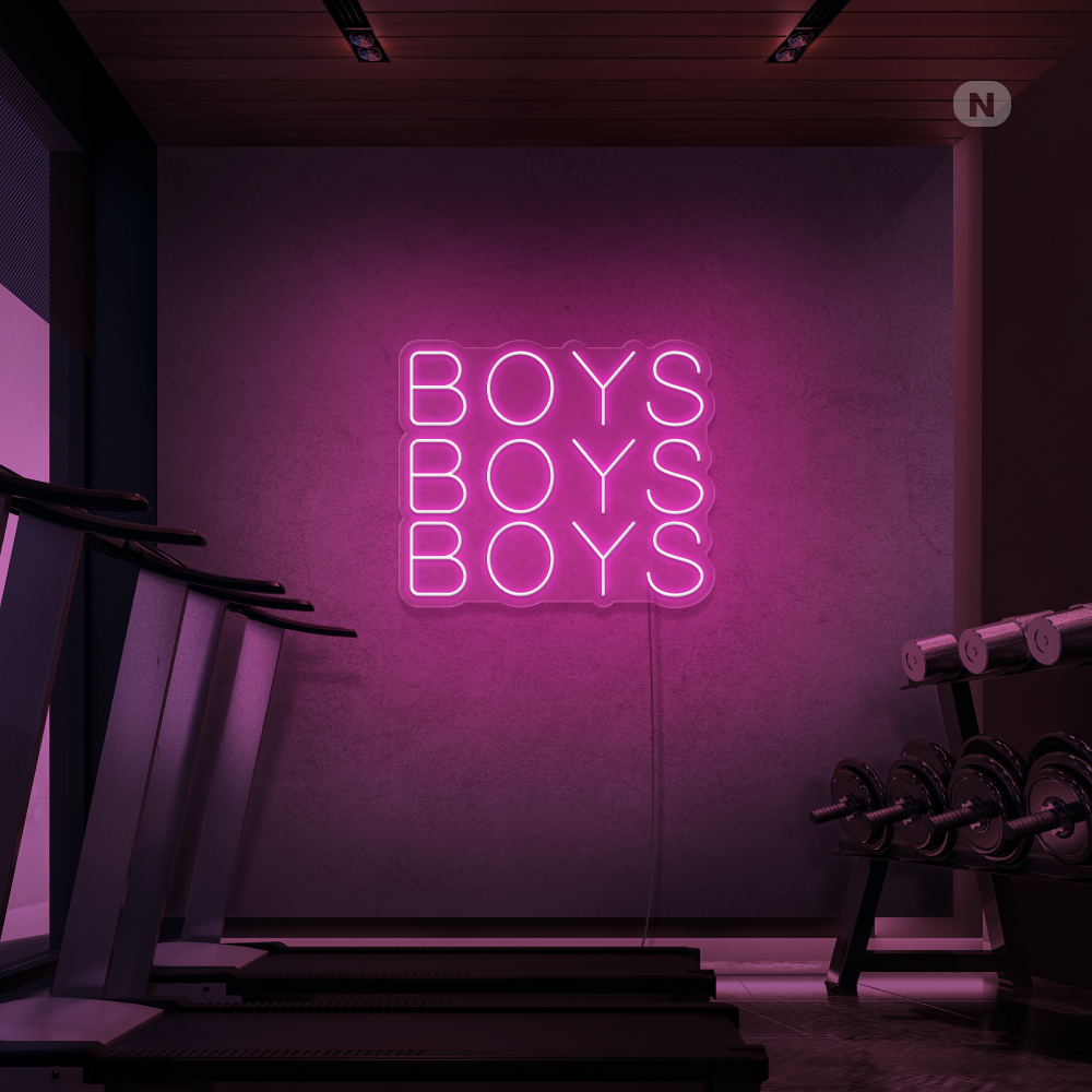 Cartel neon Boys Boys Boys