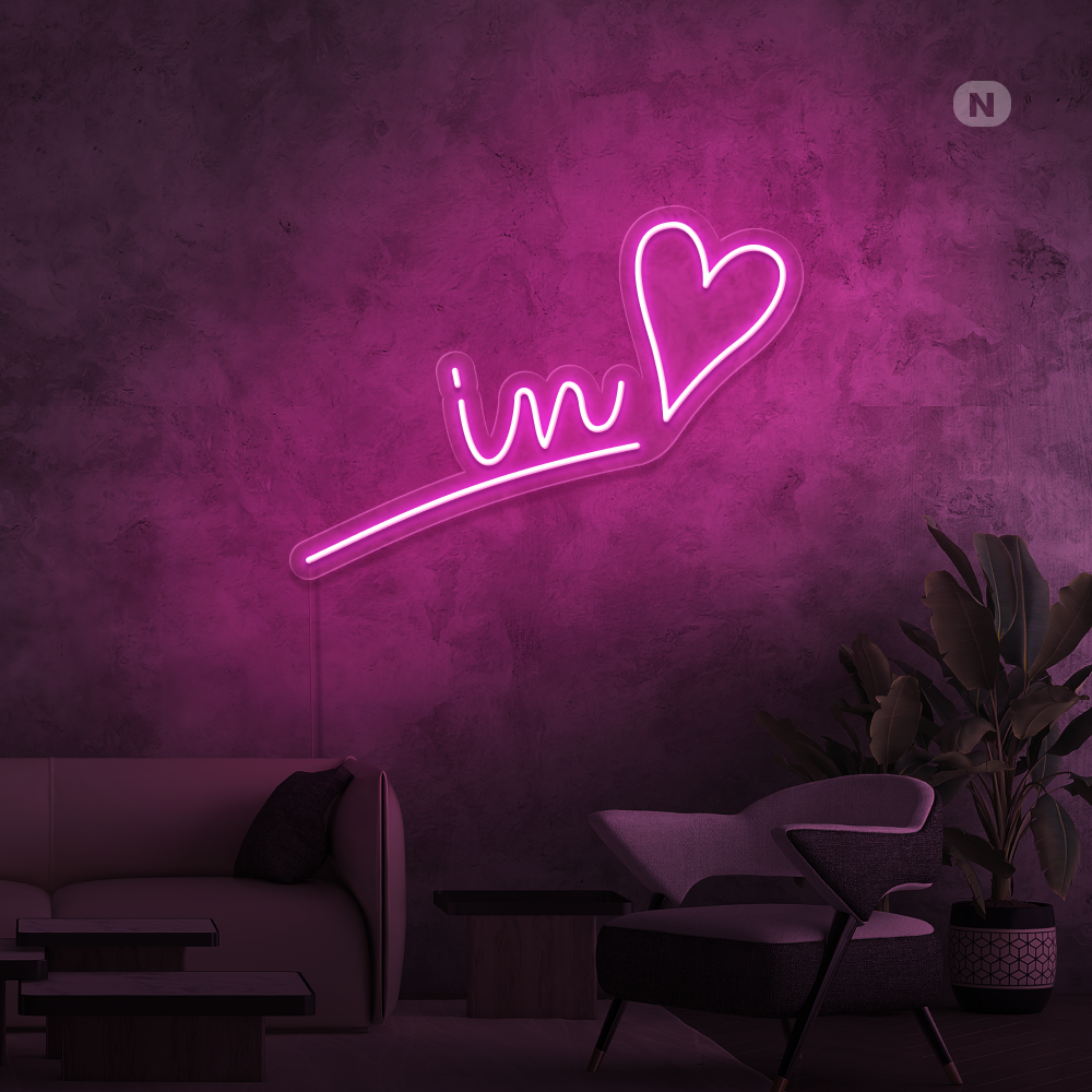 Cartel neon Enamorados