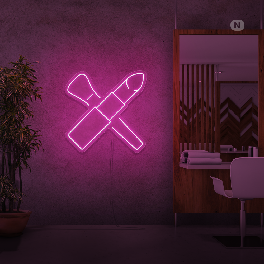 Cartel neon Kit de belleza