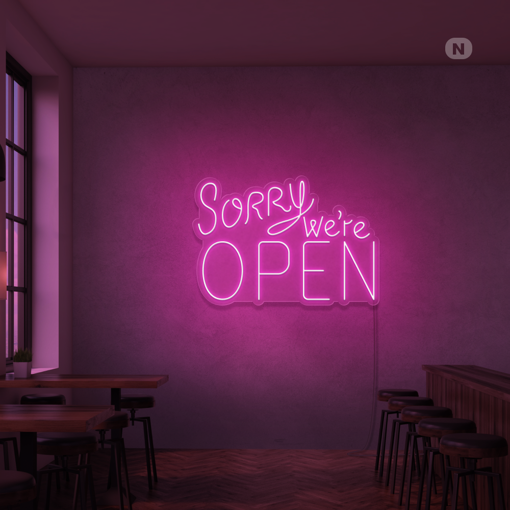 Cartel neon Open