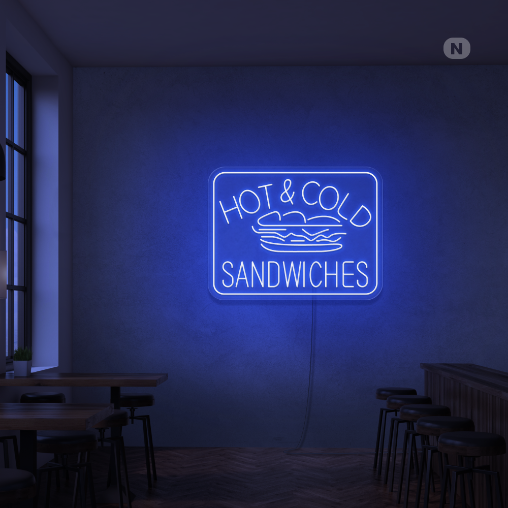 Cartel neon Hot & Cold Sandwiches