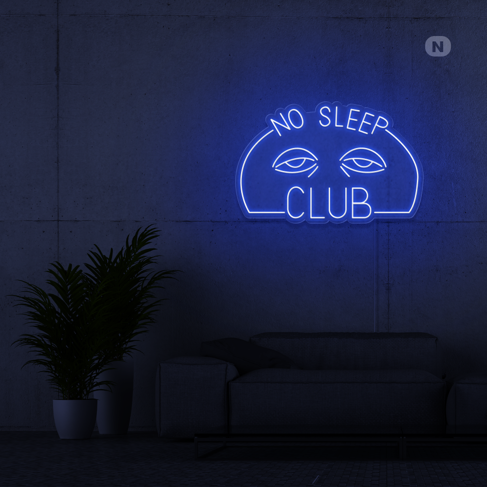 Cartel neon No Sleep Club