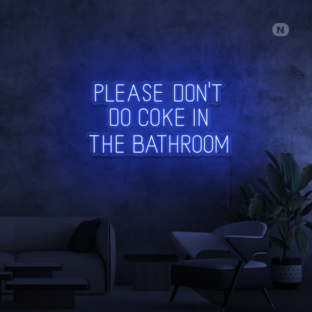 Cartel neon Cuarto de baño