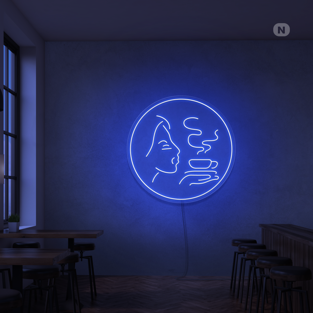 Cartel neon Aroma de café