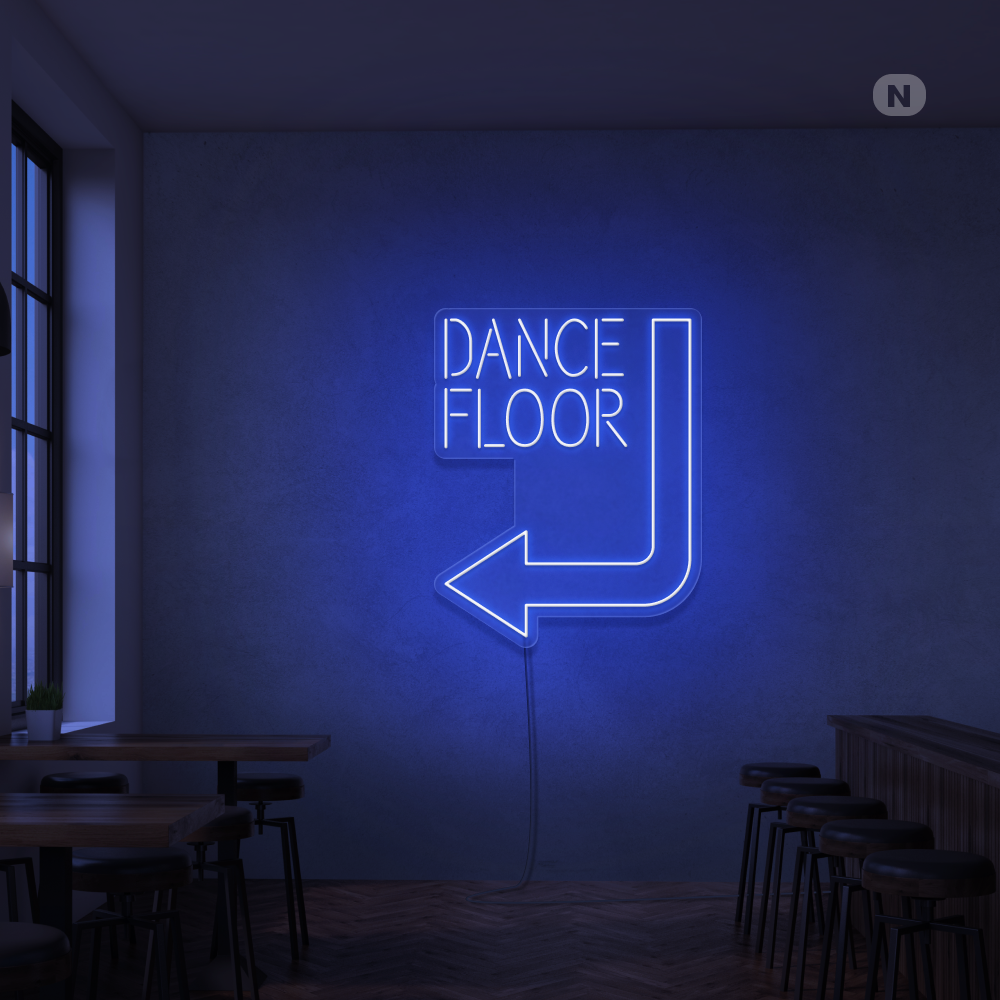 Cartel neon Pista de baile