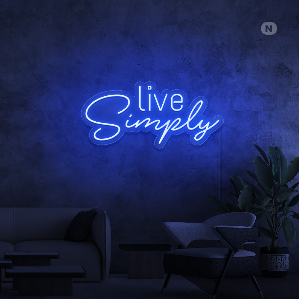 Cartel neon  Live Simply
