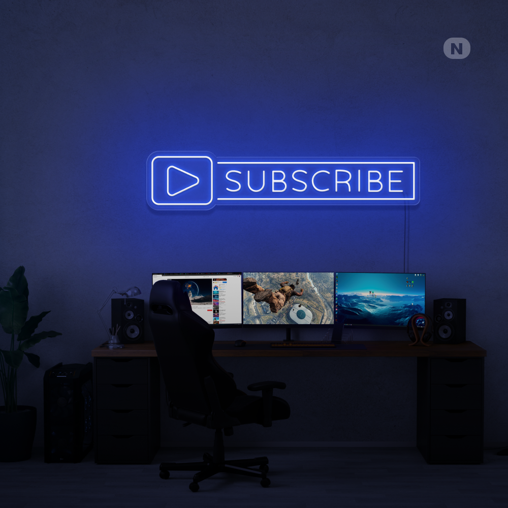 Cartel neon Subscribe