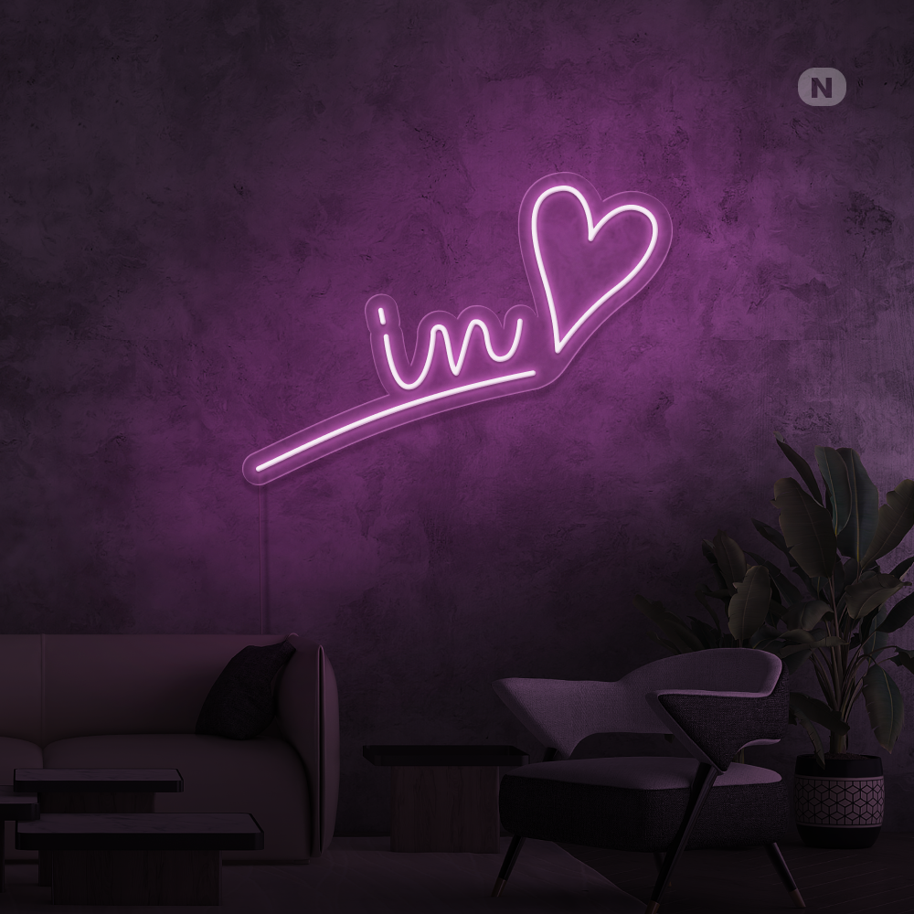 Cartel neon Enamorados