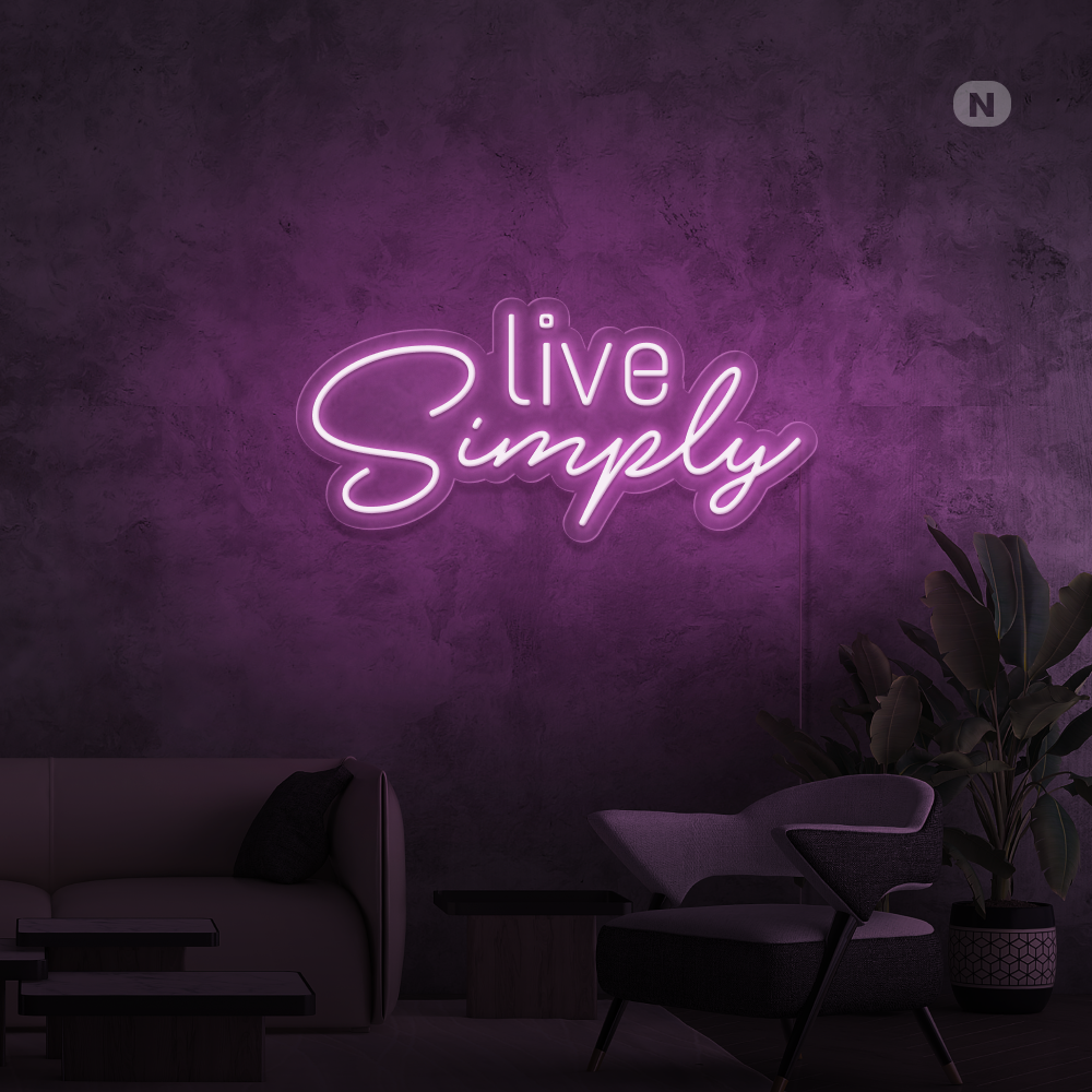 Cartel neon  Live Simply