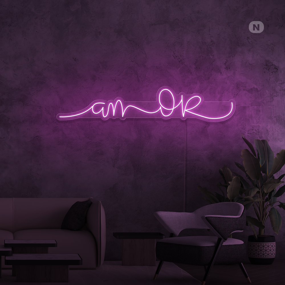 Cartel neon Amor 2