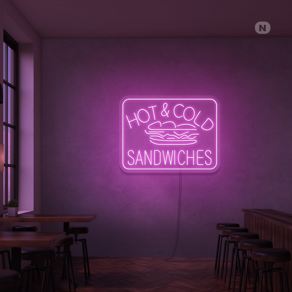Cartel neon Hot & Cold Sandwiches