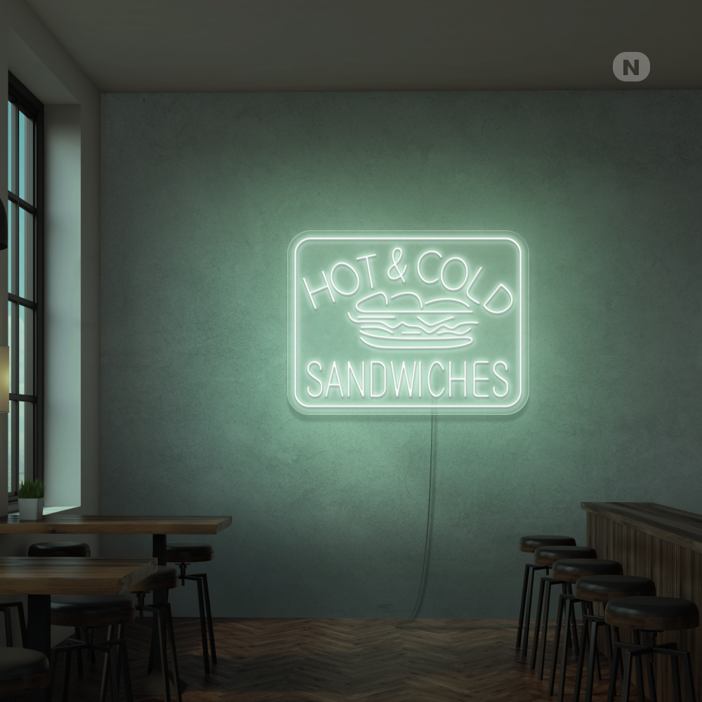 Cartel neon Hot & Cold Sandwiches