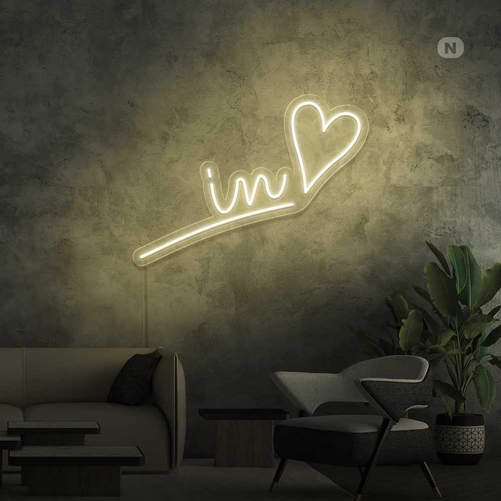 Cartel neon Enamorados