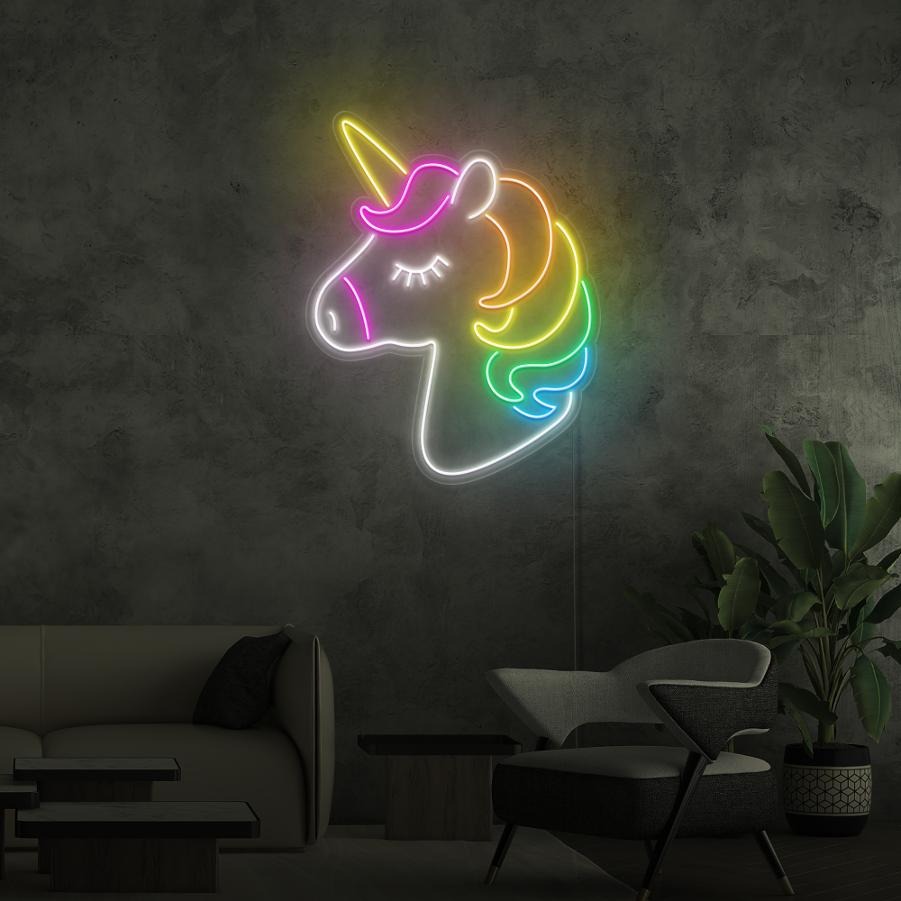 Cartel neon Unicornio 2