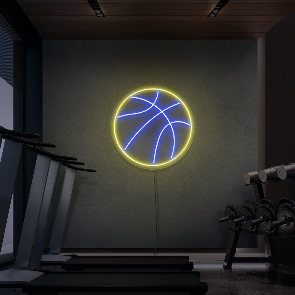 Cartel neon Baloncesto