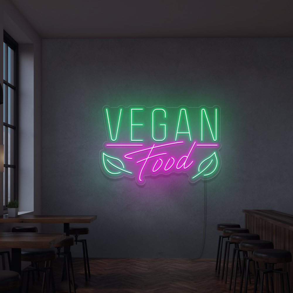 Cartel neon Vegan Food
