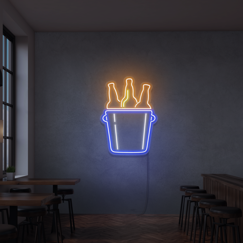 Cartel neon Cerveza