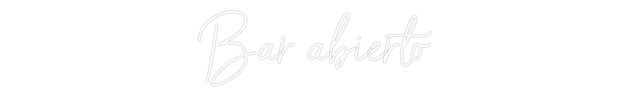 Neon personalizado: Bar abierto