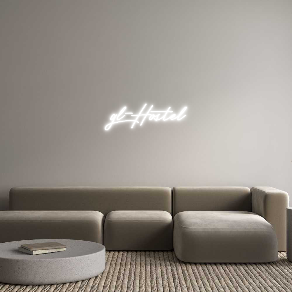 Neon personalizado: gl-Hostel
