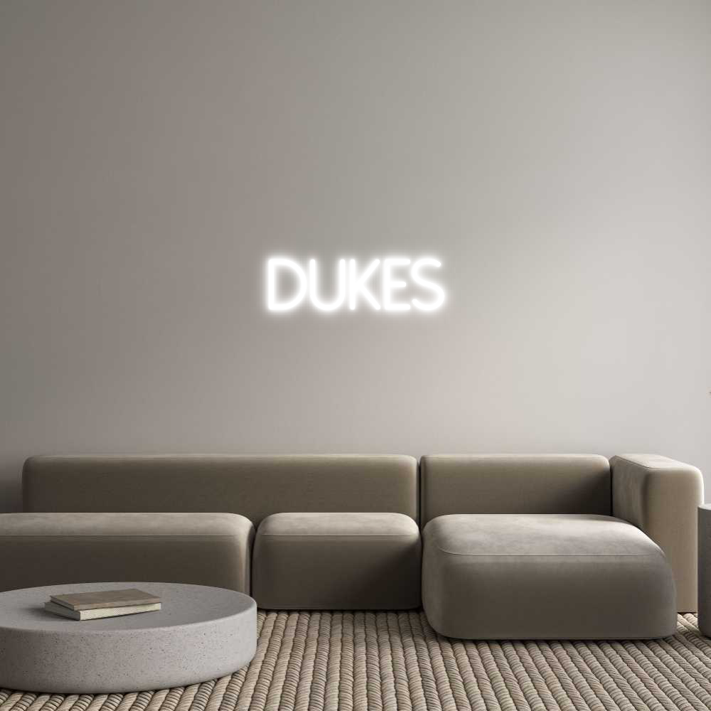 Neon personalizado: DUKES