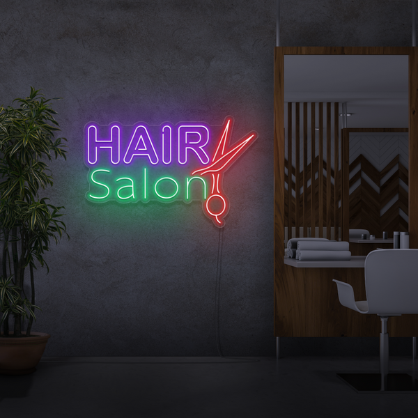 Cartel neon Hair Salon