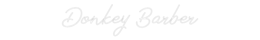 Neon personalizado: Donkey Barber