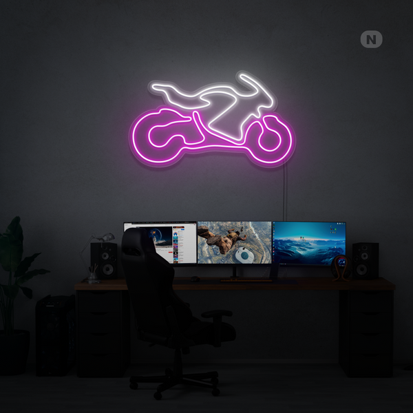 Cartel neon Bicicleta deportiva
