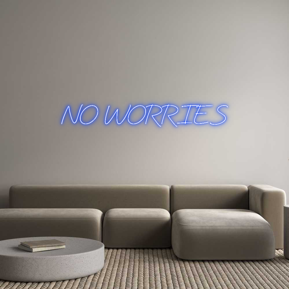 Neon personalizado: NO WORRIES