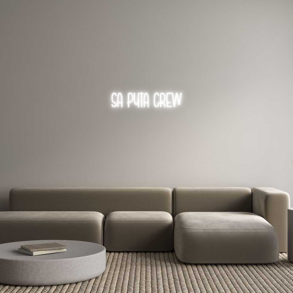 Neon personalizado: SA PUTA CREW